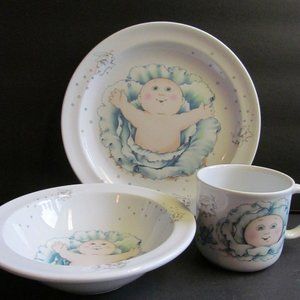 CABBAGE PATCH KIDS ROYAL WORCESTER 3 PC CHINA SET